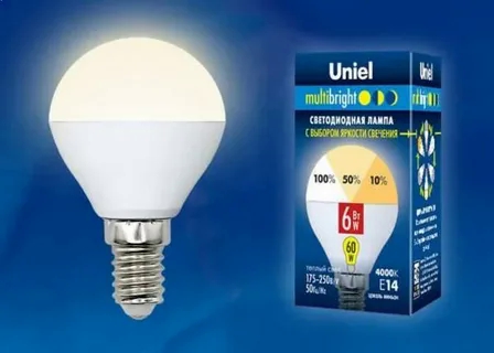 LED-G45-6W/WW/E14/FR/MB PLM11WH Лампа светодиодная. Форма «шар», матовая. Серия Multibright. Теплый LED-G45-6W/WW/E14/FR/MB PLM11WH Лампа светодиодная. Форма «шар», матовая. Серия Multibright. Теплый