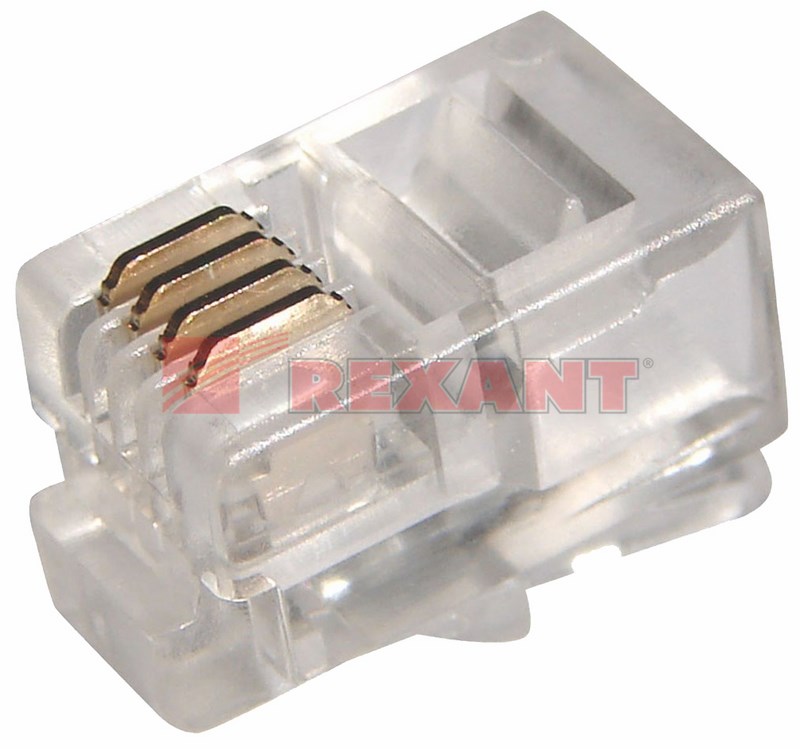 Разъем телефонный UTP, RJ-9 (4P4C), CAT 3 REXANT
