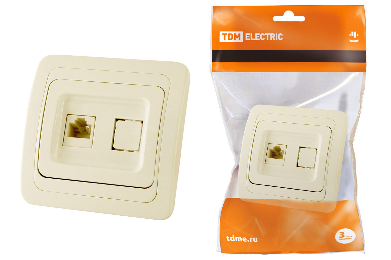 Розетка компьютерная RJ-45 сл. кость Валдай